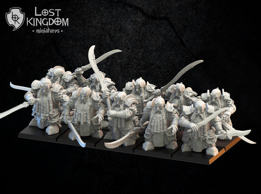 Chaos Dwarves - Elite Guard - Compatible with Warhammer 40K - by Lost Kingdom - Tabletop RPG Miniature - Roleplaying 3D Printed Fantasy Mini