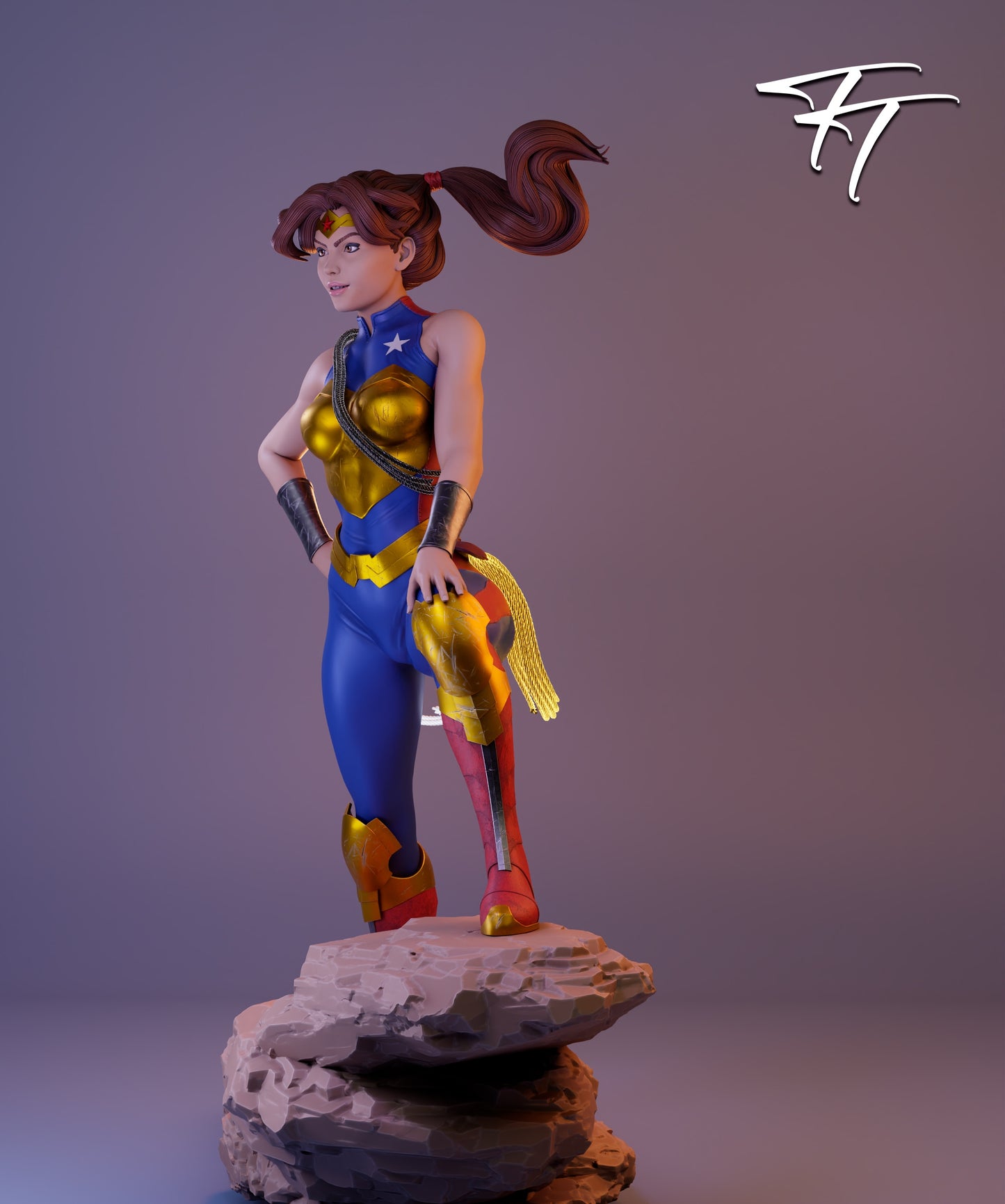 Elizabeth Prince Sculpture (75mm to 500mm) - Unassembled/Unpainted/3D Print