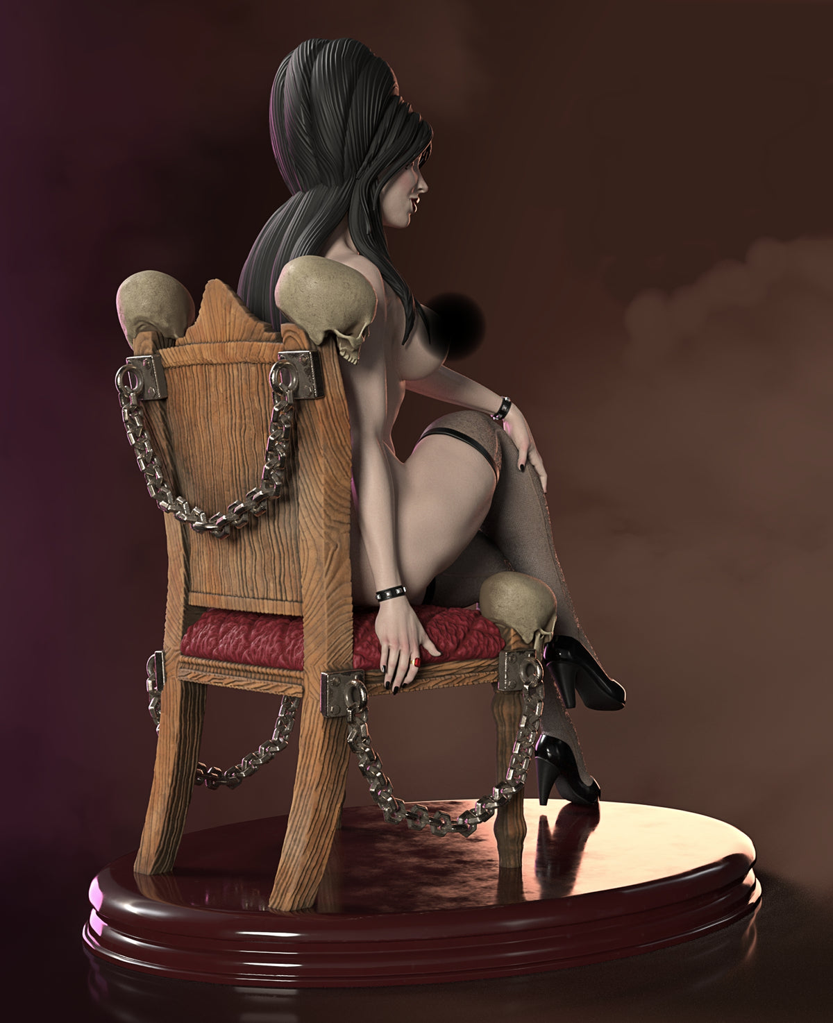 Elvira - Mistress of the Dark NSFW Sculpture (75mm to 500mm) - Unassembled/Unpainted/3D Print