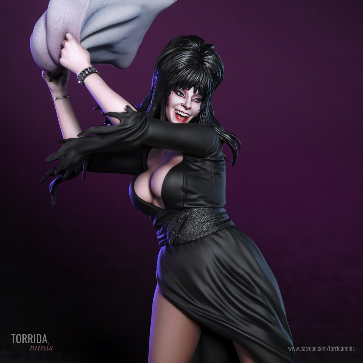 Elvira the Pillow Fighter Sculpture(75mm to 500mm) - Unassembled/Unpainted/3D Print