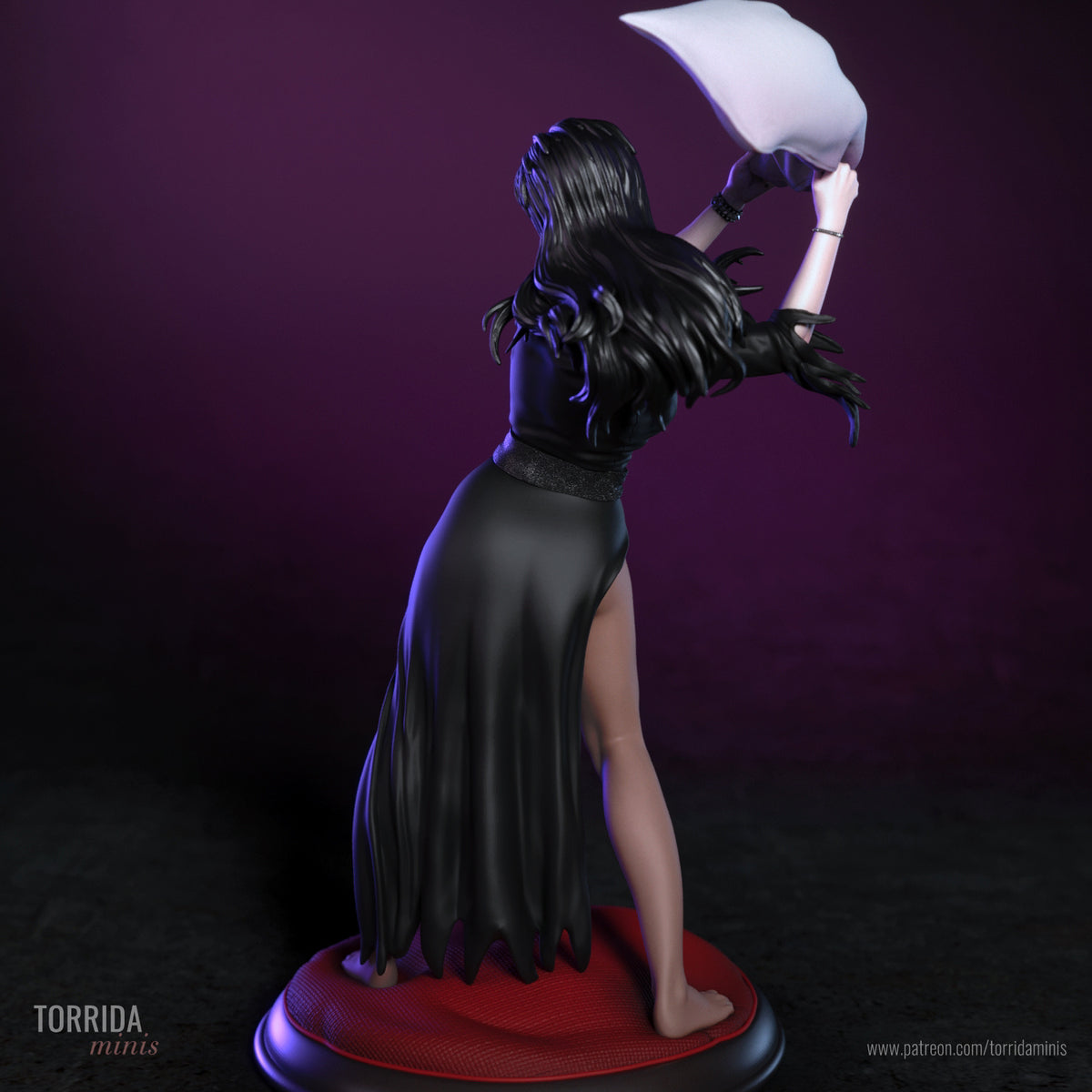 Elvira the Pillow Fighter Sculpture(75mm to 500mm) - Unassembled/Unpainted/3D Print