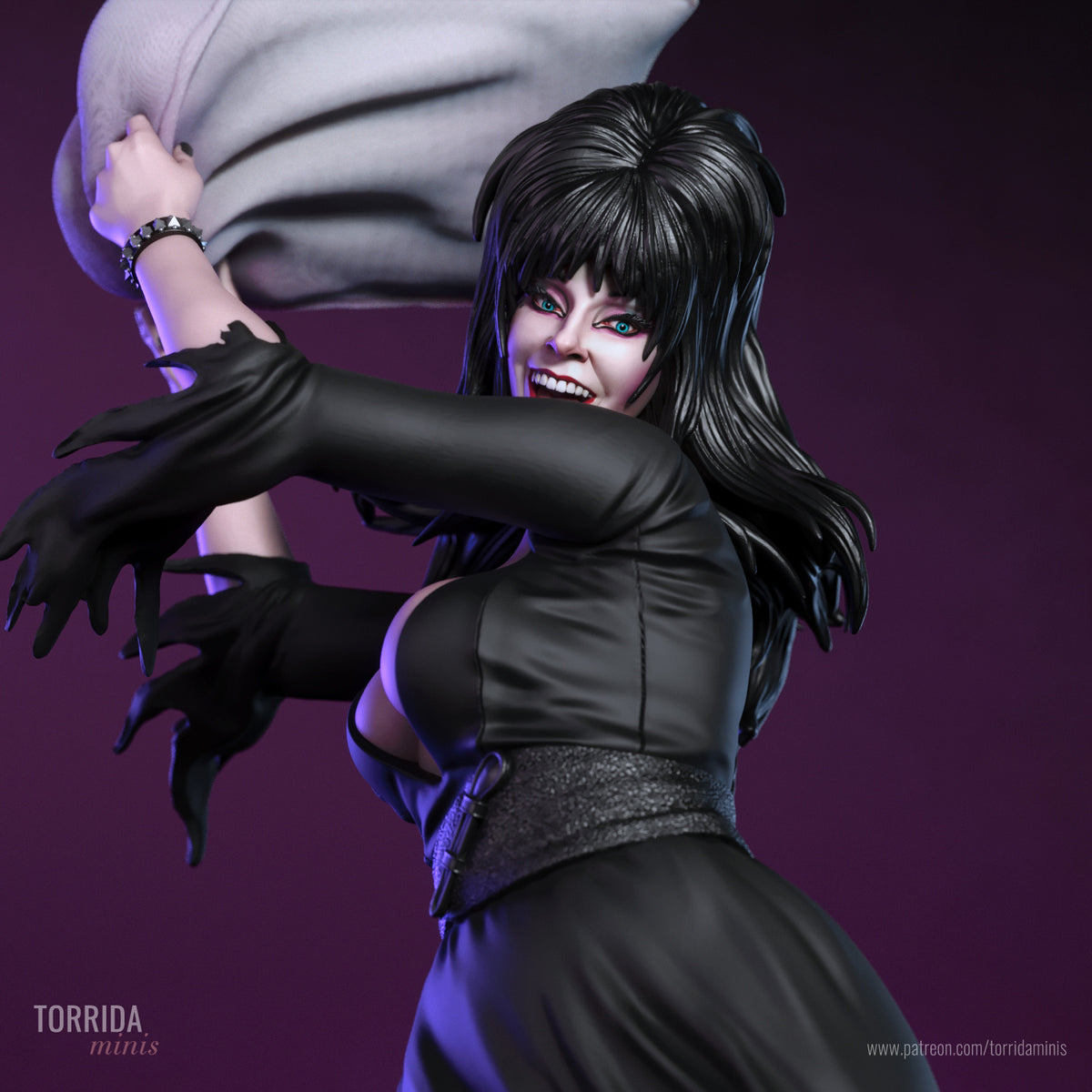 Elvira the Pillow Fighter Sculpture(75mm to 500mm) - Unassembled/Unpainted/3D Print