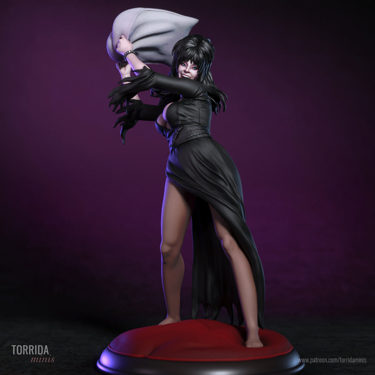 Elvira the Pillow Fighter Sculpture(75mm to 500mm) - Unassembled/Unpainted/3D Print