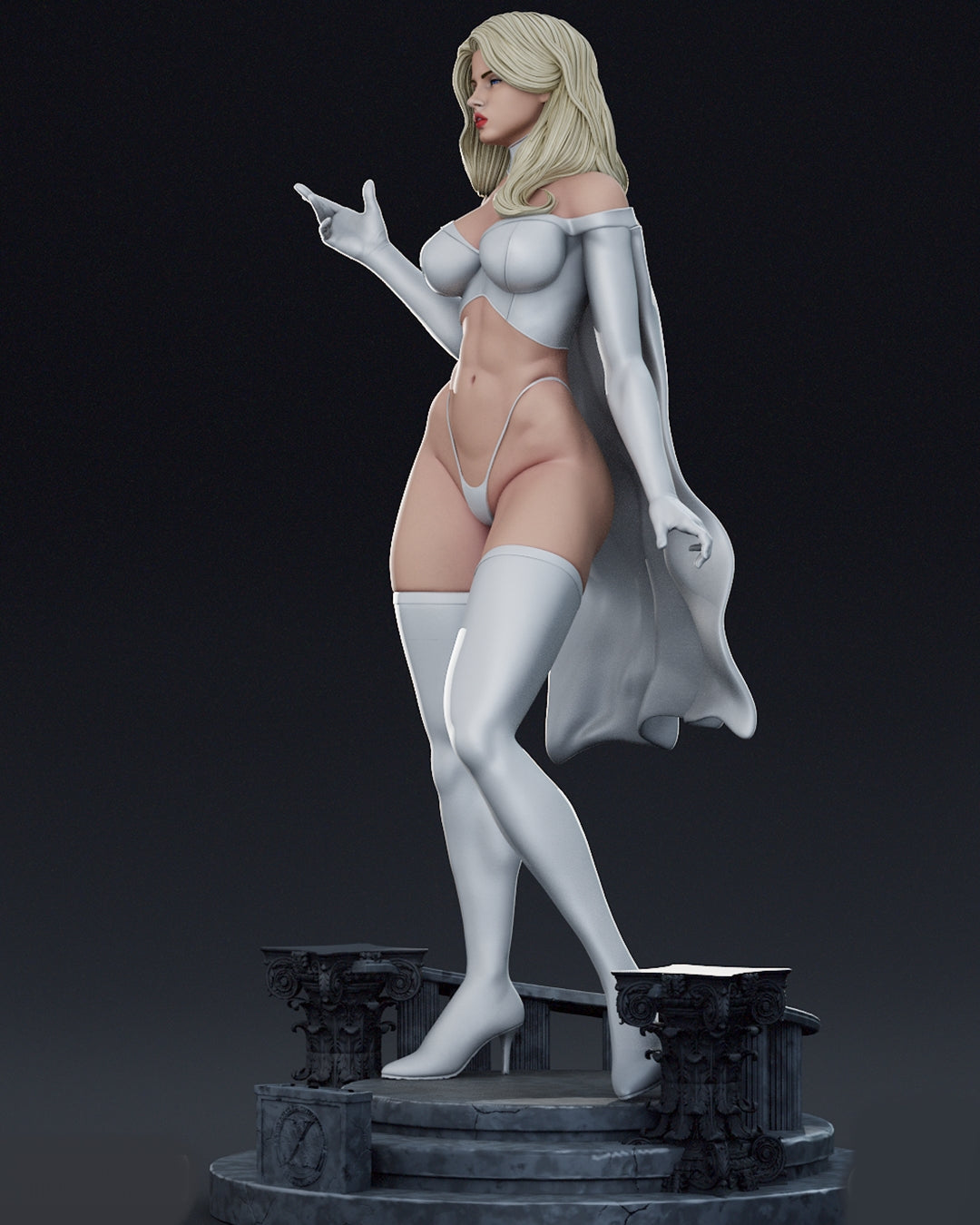 Emma Frost Sculpture (75mm to 500mm) - Unassembled/Unpainted/3D Print