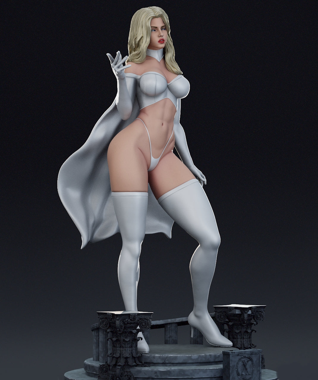 Emma Frost Sculpture (75mm to 500mm) - Unassembled/Unpainted/3D Print