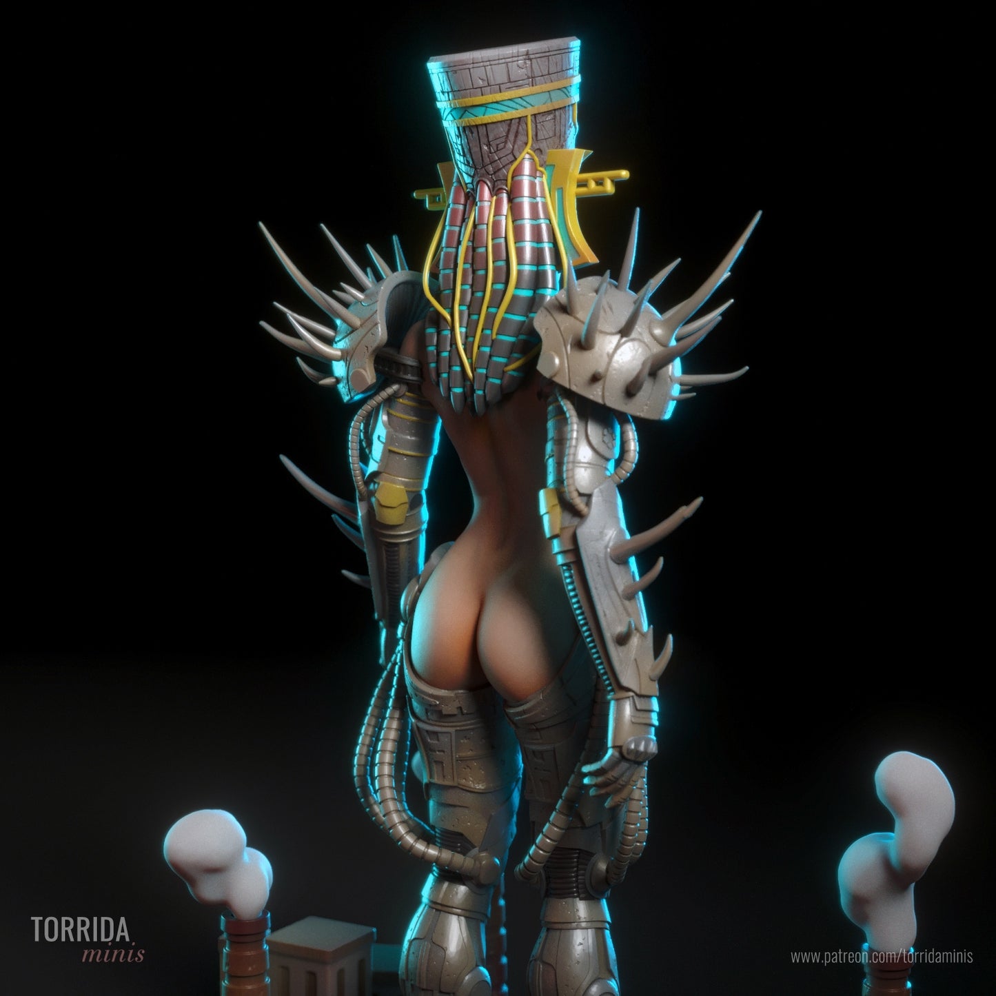 Empress Ishtar NSFW Sculpture (75mm to 500mm) - Unassembled/Unpainted/3D Print