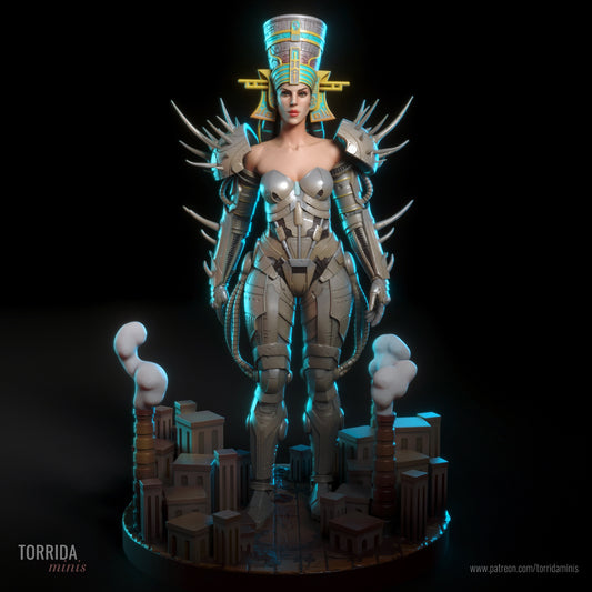 Empress Ishtar Sculpture (75mm to 500mm) - Unassembled/Unpainted/3D Print