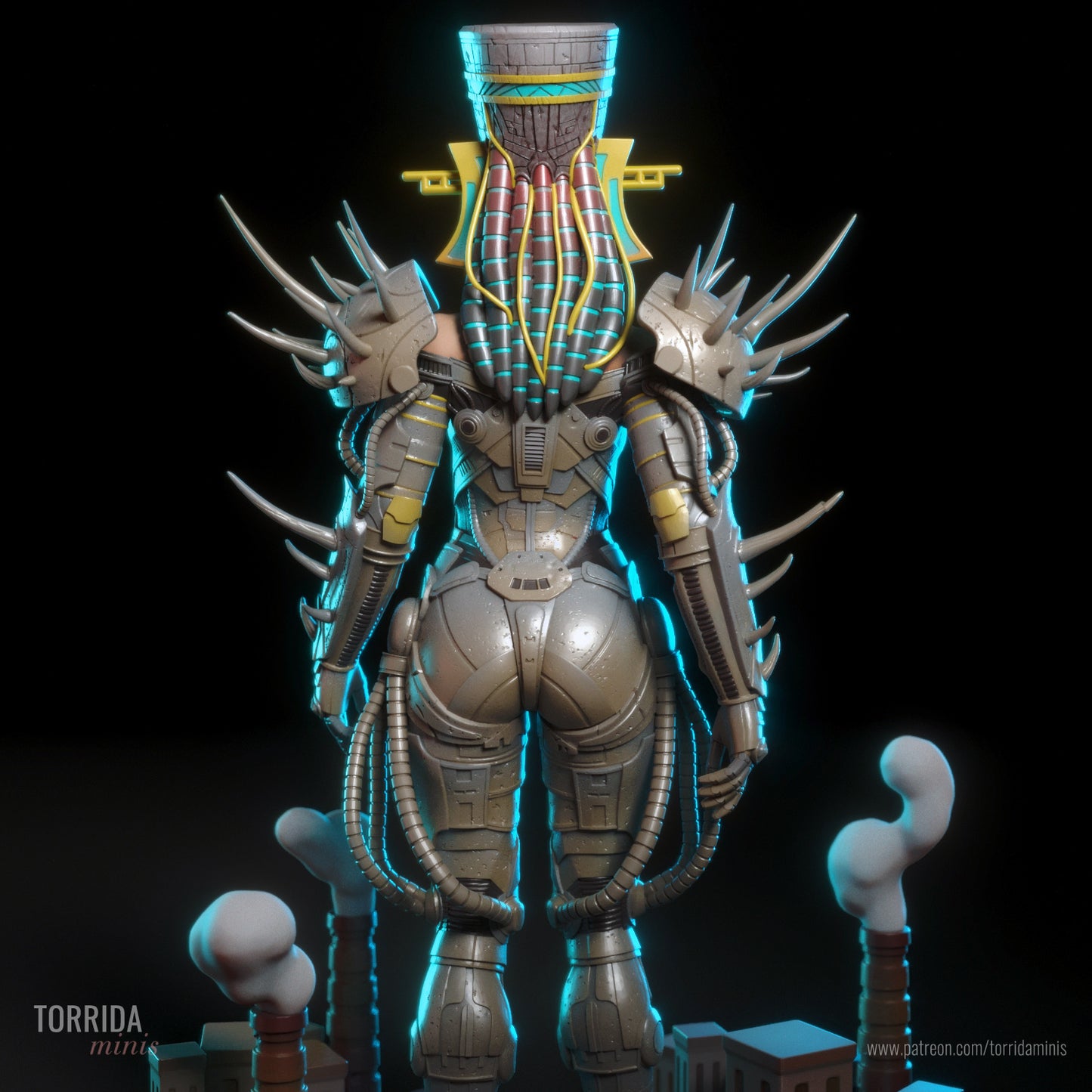 Empress Ishtar Sculpture (75mm to 500mm) - Unassembled/Unpainted/3D Print