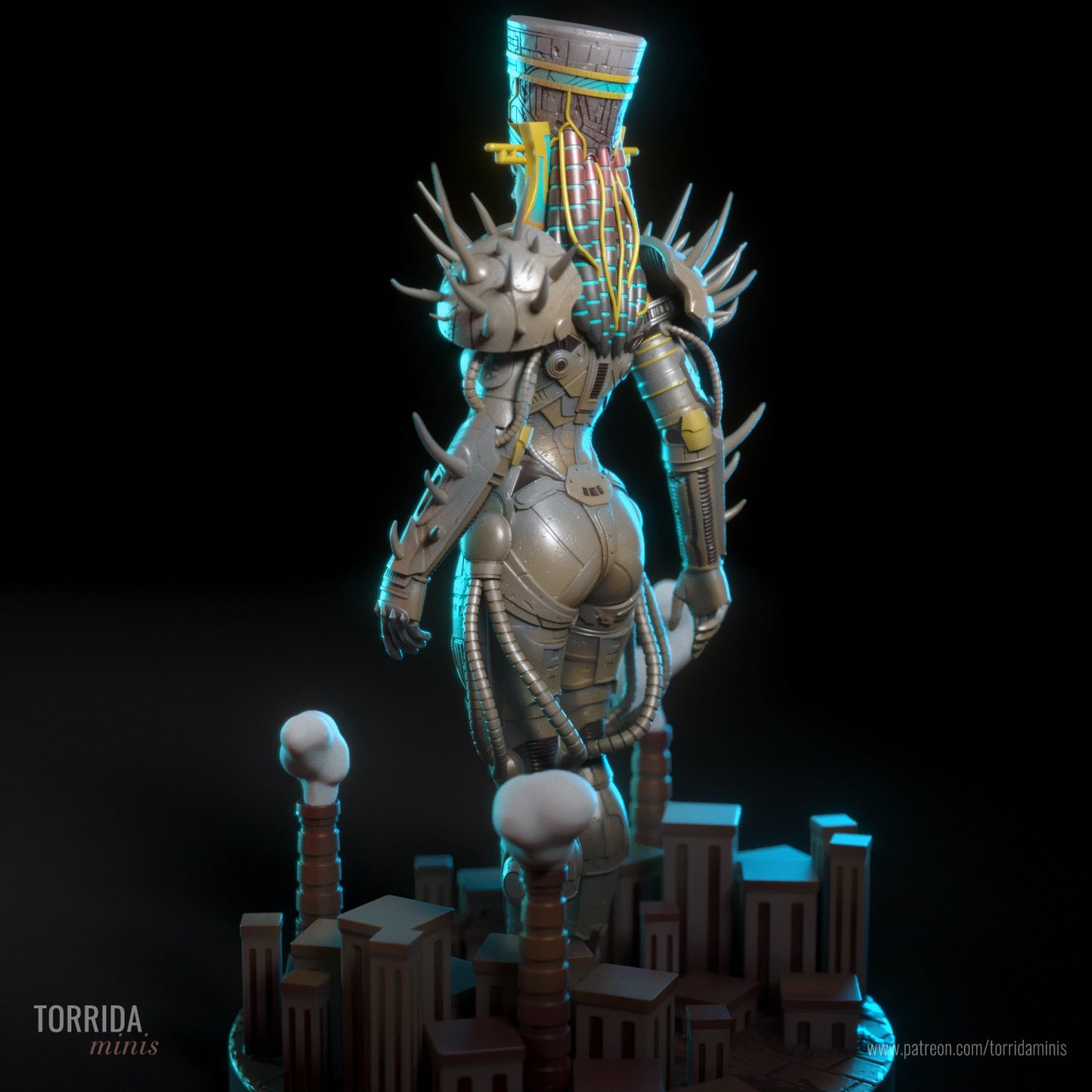 Empress Ishtar Sculpture (75mm to 500mm) - Unassembled/Unpainted/3D Print