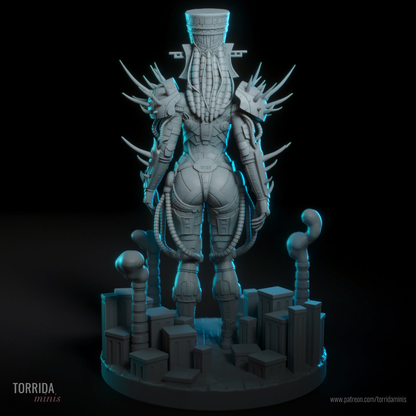 Empress Ishtar Sculpture (75mm to 500mm) - Unassembled/Unpainted/3D Print