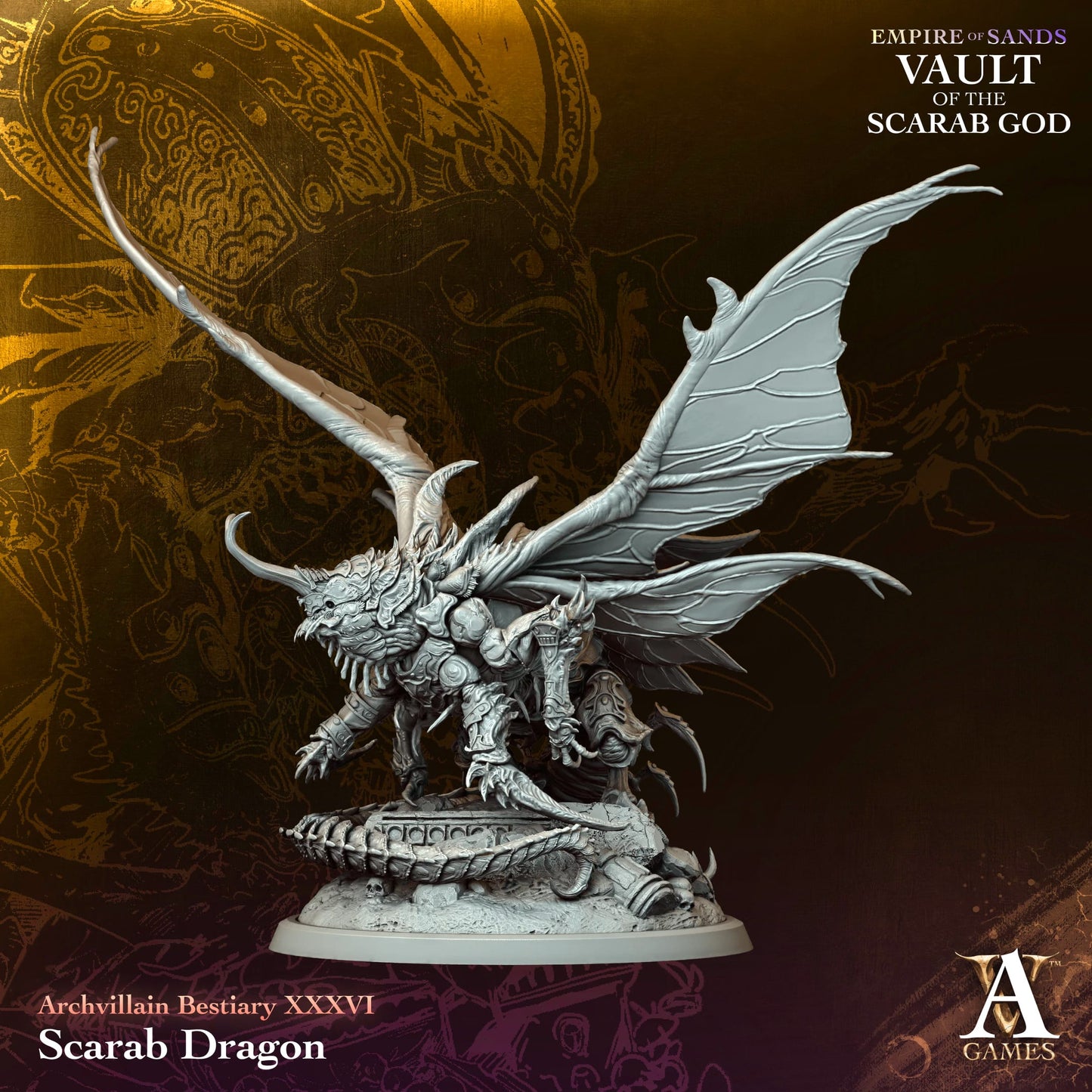 Scarab Dragon - Tomb Kings - Empire of Sands - Vault of the Scarab God - TTRPG - Wargaming - Dungeons and Dragons