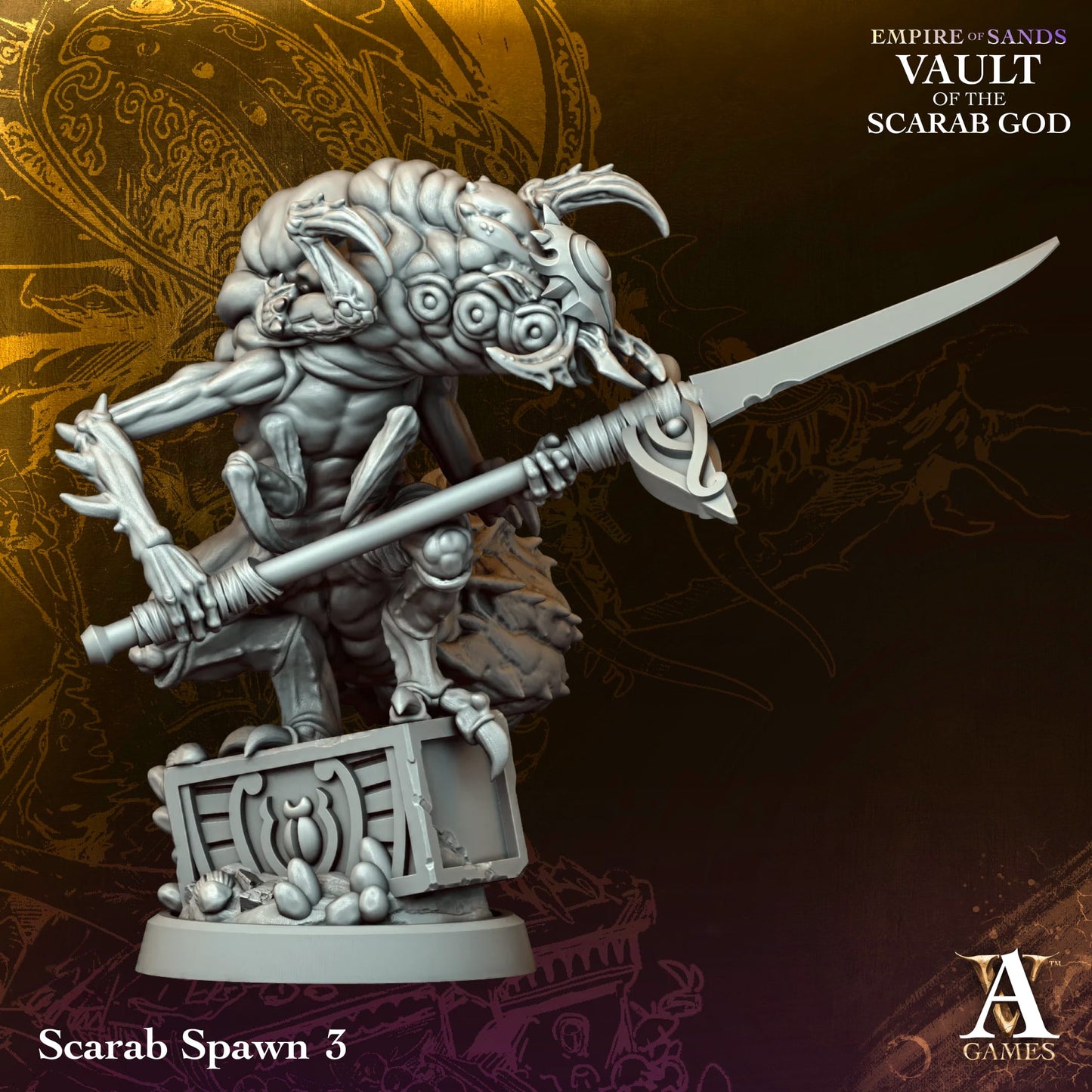 Scarab Spawn (x4) - Tomb Kings - Empire of Sands - Vault of the Scarab God - TTRPG - Wargaming - Dungeons and Dragons