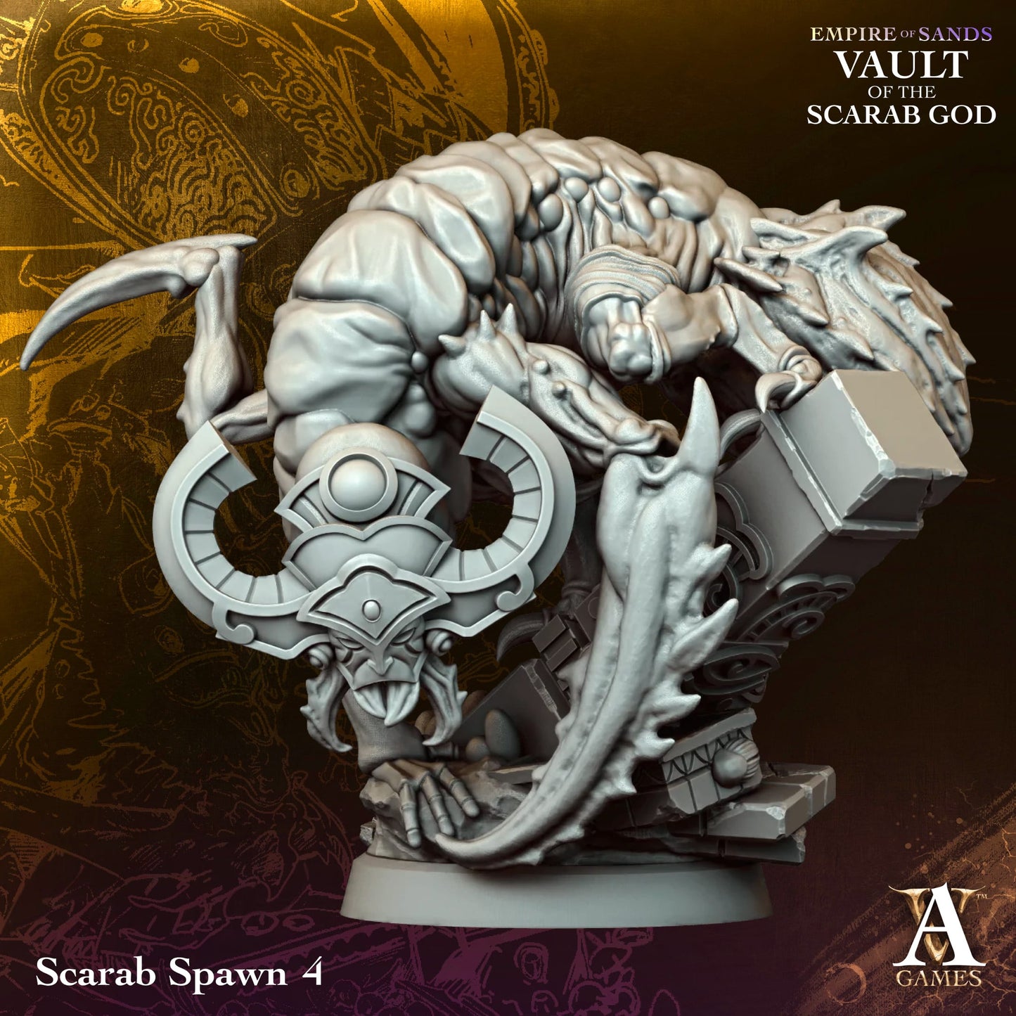 Scarab Spawn (x4) - Tomb Kings - Empire of Sands - Vault of the Scarab God - TTRPG - Wargaming - Dungeons and Dragons