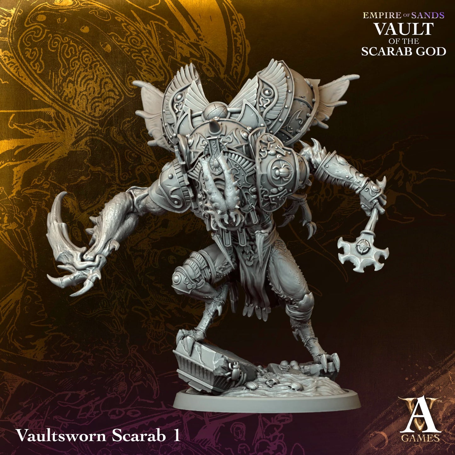 Vaultsworn Scarab - Empire of Sands - Vault of the Scarab God - Tomb Kings - TTRPG - Wargaming - Dungeons and Dragons
