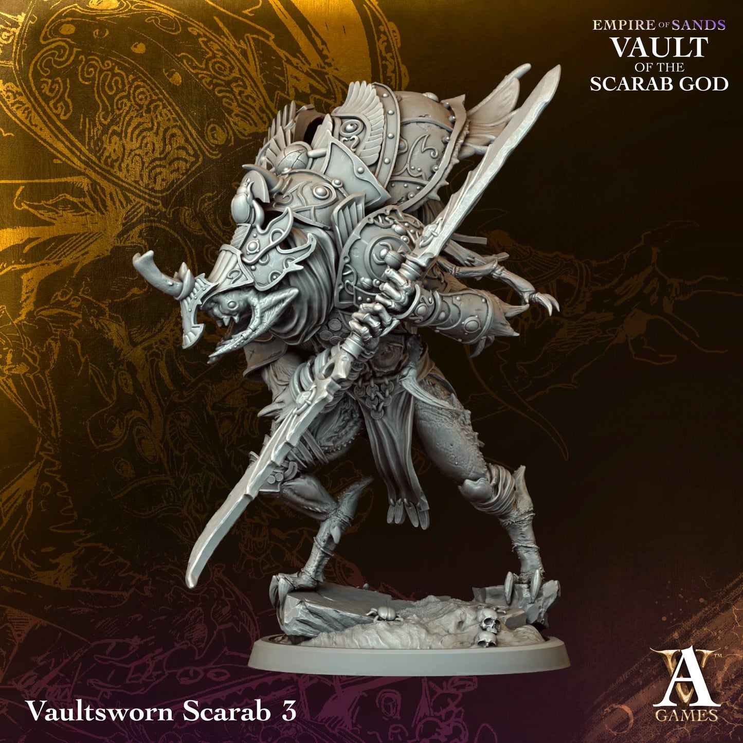 Vaultsworn Scarab - Empire of Sands - Vault of the Scarab God - Tomb Kings - TTRPG - Wargaming - Dungeons and Dragons