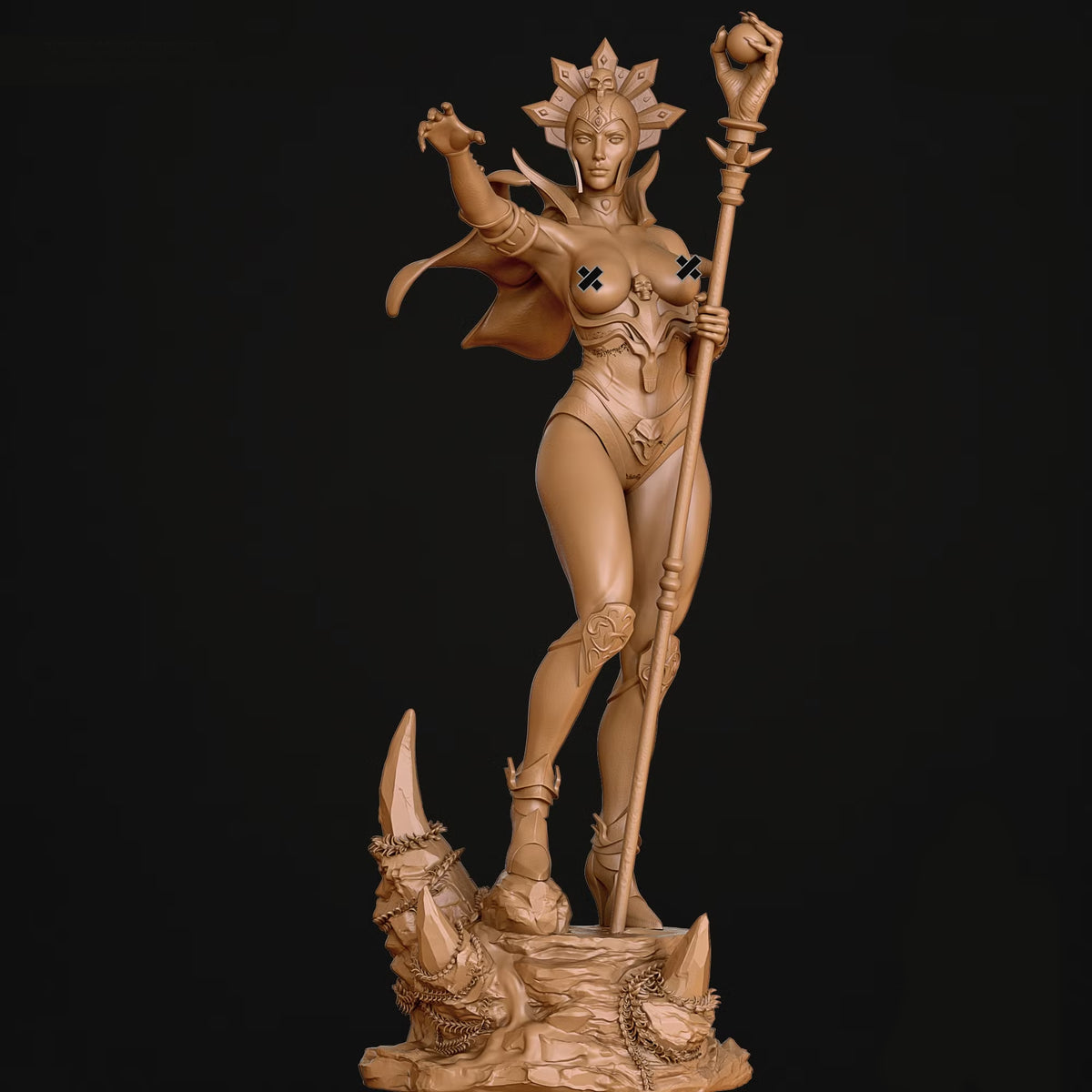 Evil lyn NSFW Sculpture (75mm to 500mm) - Unassembled/Unpainted/3D Print
