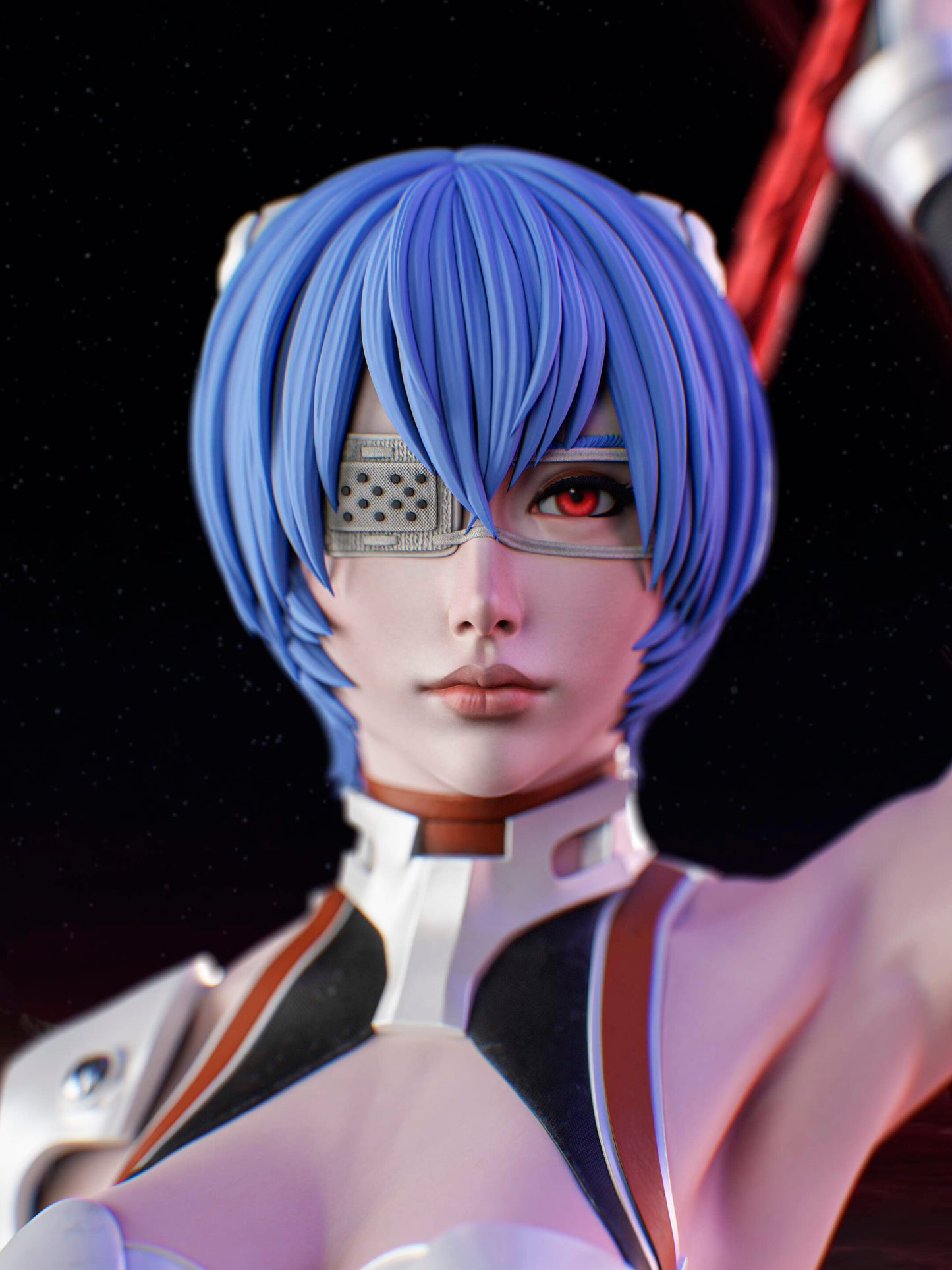 Rei Ayanami Sculpture (75mm to 500mm) - Unassembled/Unpainted/3D Print