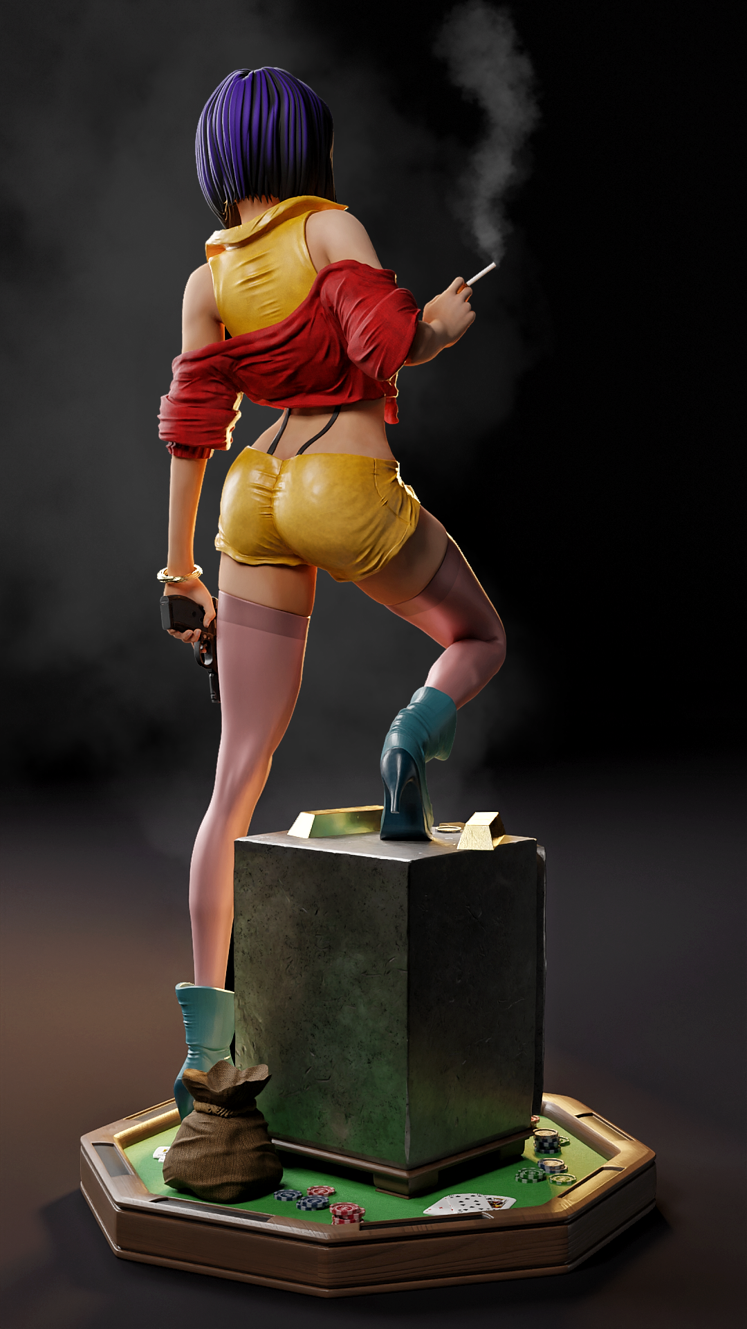 Miss Faye Valentine Sculpture (75mm to 500mm) - Unassembled/Unpainted/3D Print