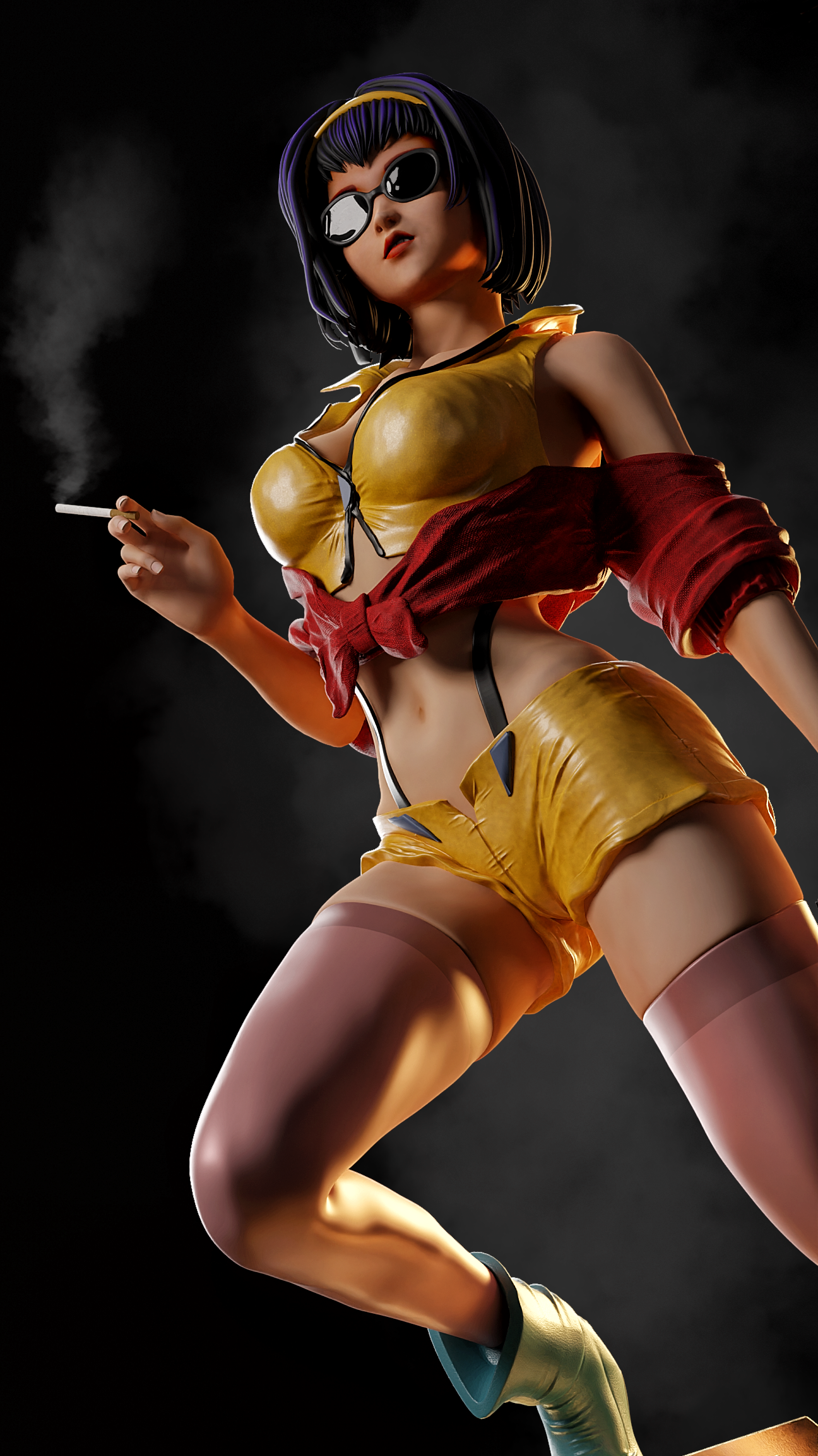Miss Faye Valentine Sculpture (75mm to 500mm) - Unassembled/Unpainted/3D Print