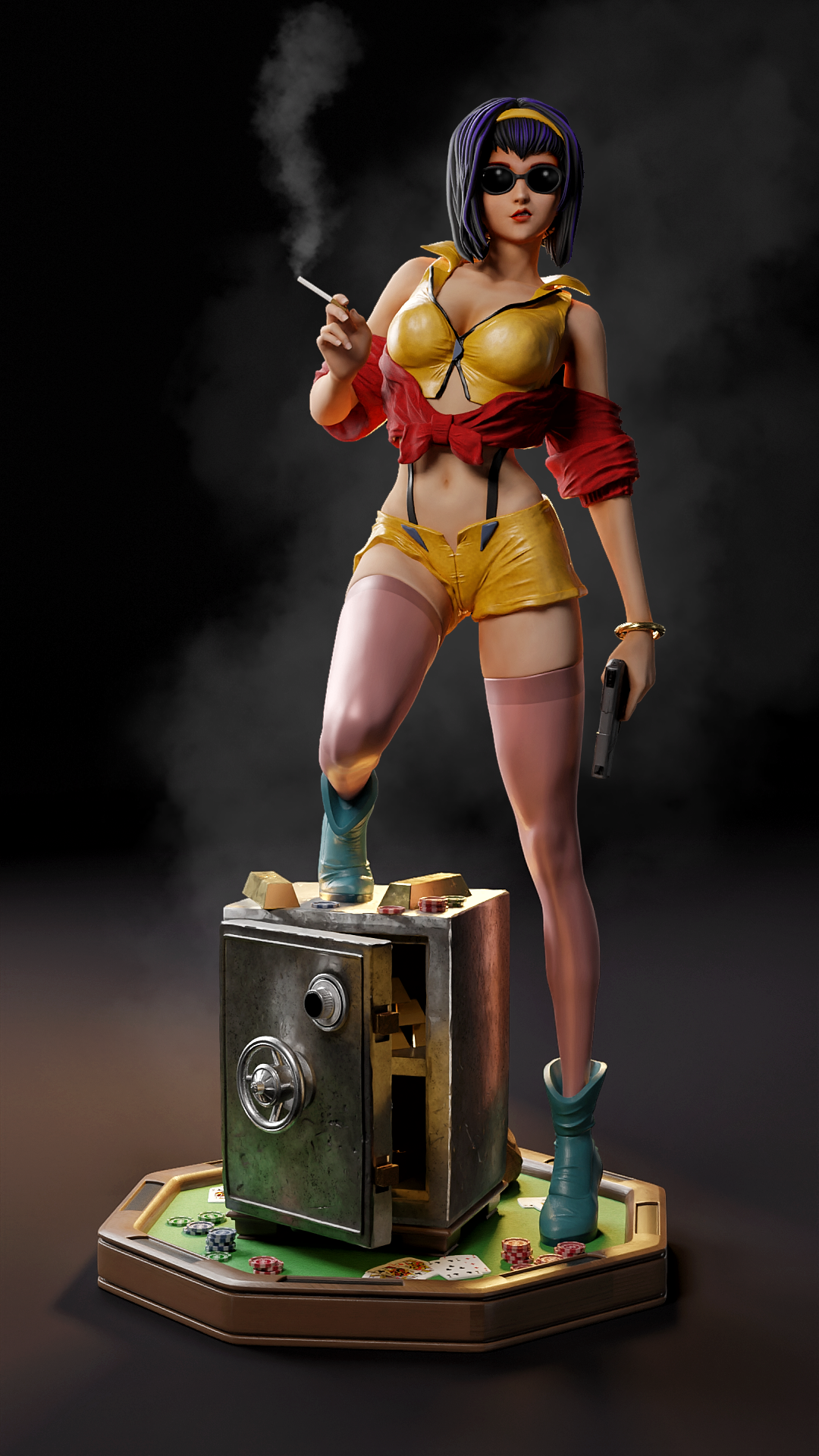 Miss Faye Valentine Sculpture (75mm to 500mm) - Unassembled/Unpainted/3D Print