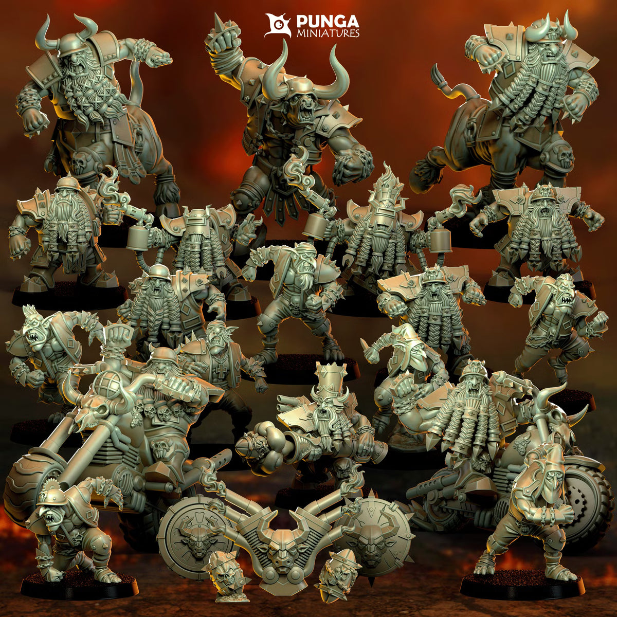 Mad Bulls Full Team (x19) - Chaos Dwarves - Fantasy Football