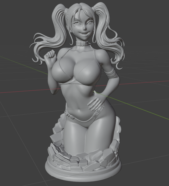 Harley Quinn pin-up Bust (75mm to 500mm) - Unassembled/Unpainted/3D Print