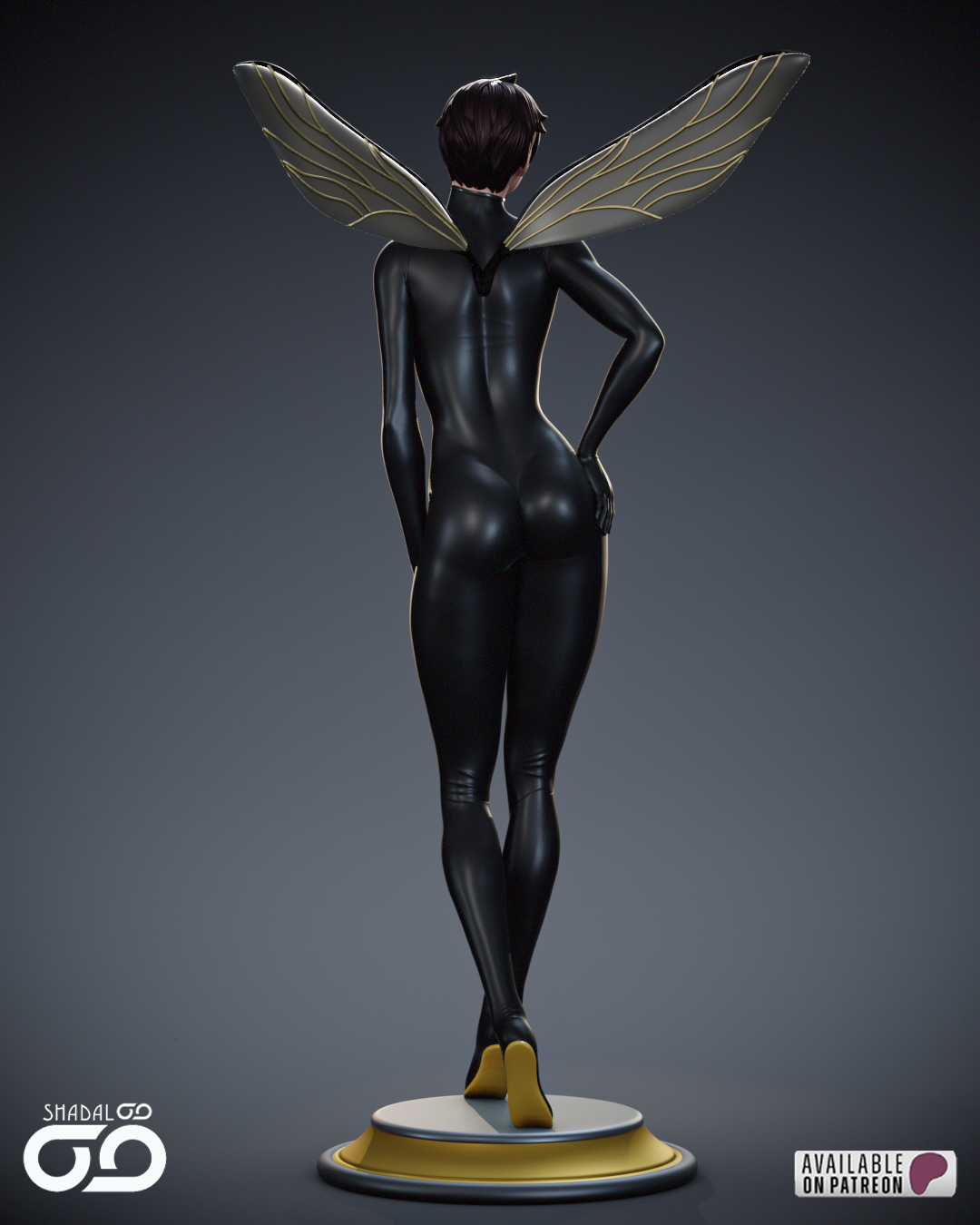 Wasp NSFW Sculpture (75mm to 500mm) - Unassembled/Unpainted/3D Print