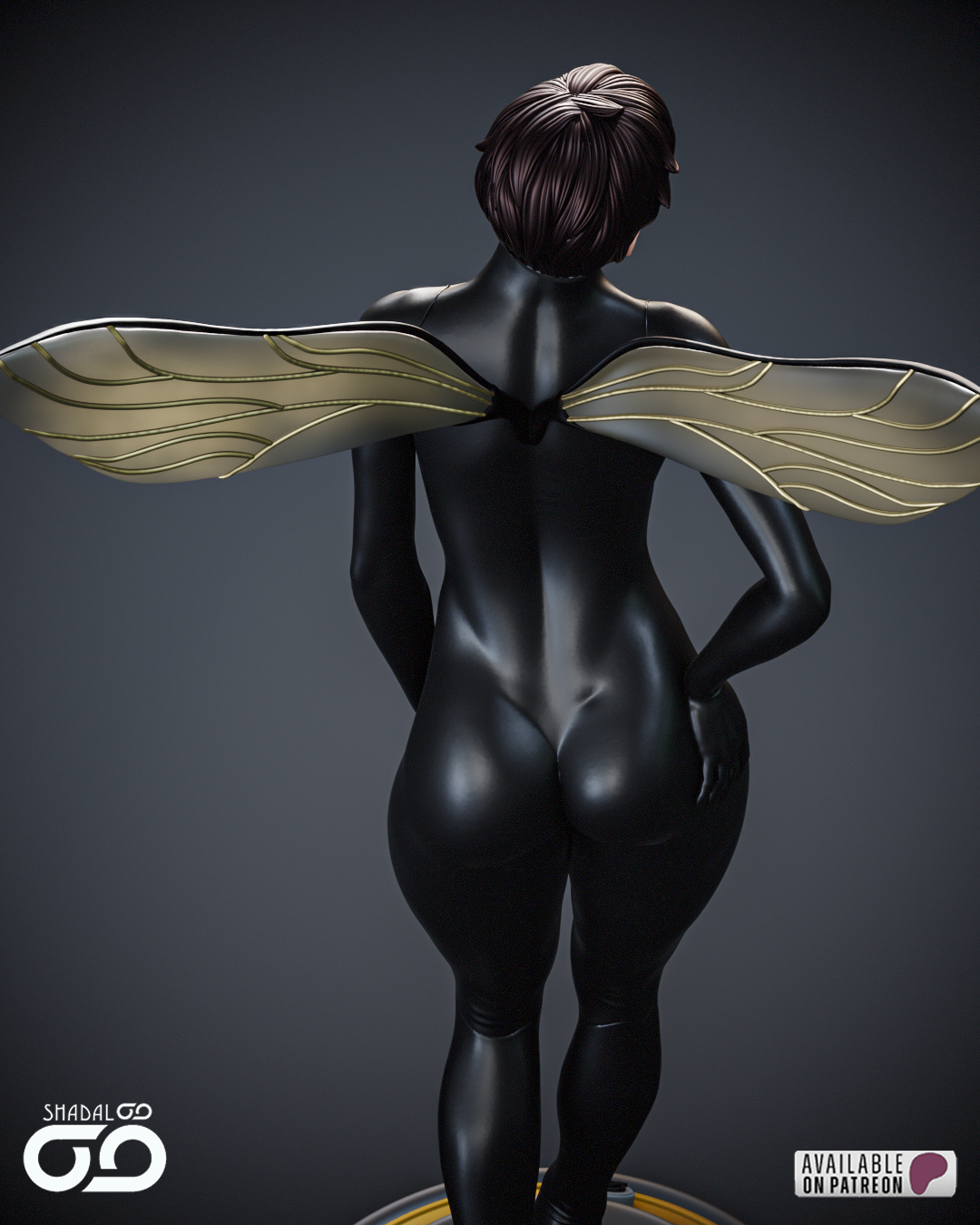 Wasp NSFW Sculpture (75mm to 500mm) - Unassembled/Unpainted/3D Print