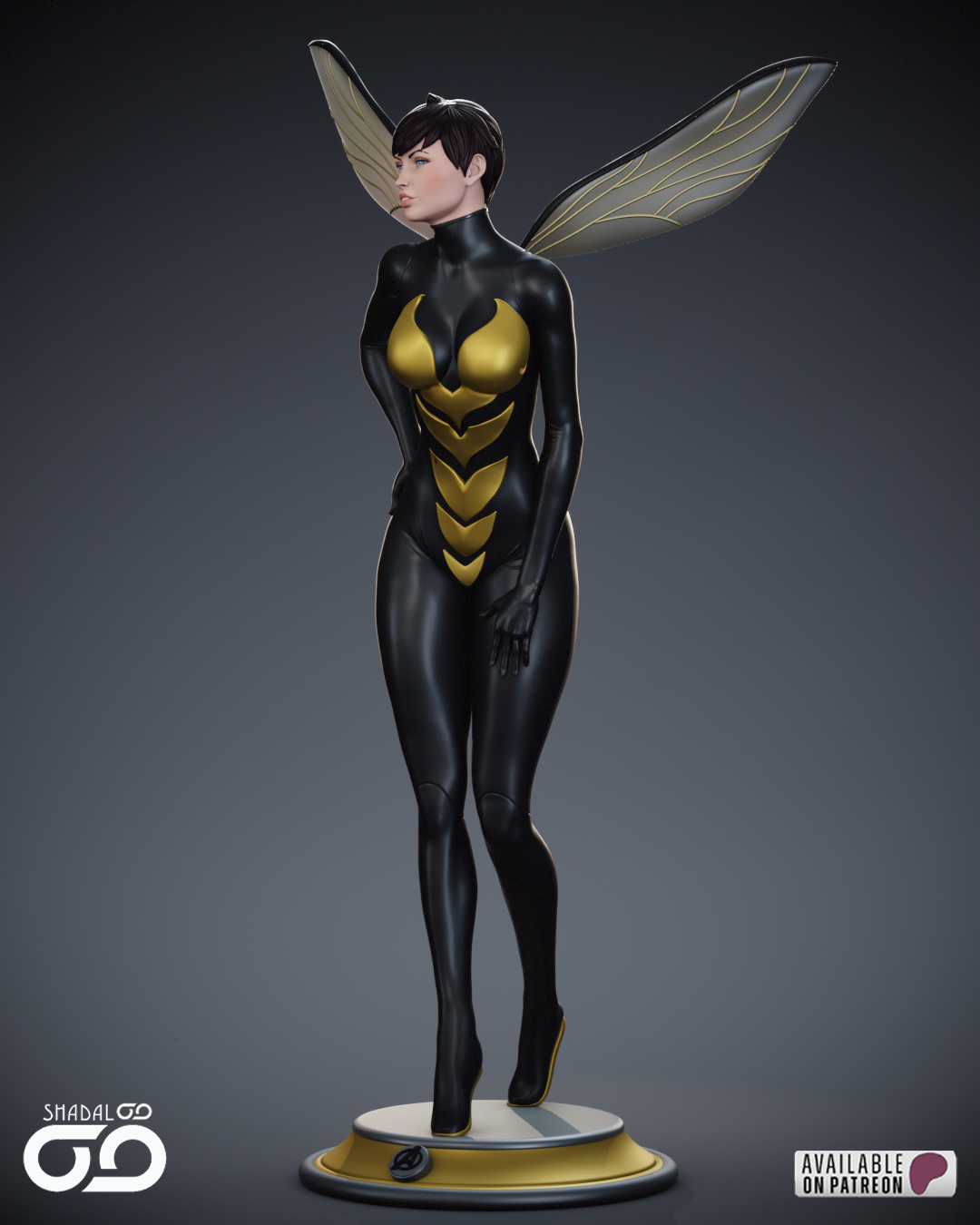 Wasp NSFW Sculpture (75mm to 500mm) - Unassembled/Unpainted/3D Print