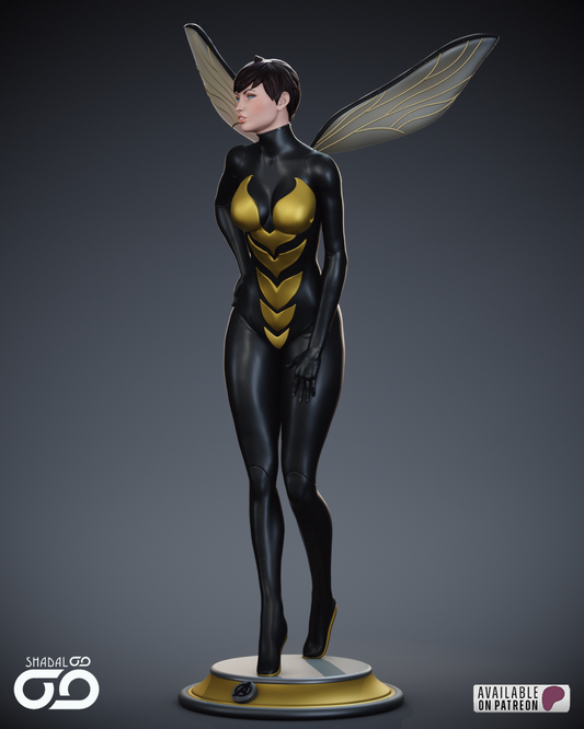 Wasp NSFW Sculpture (75mm to 500mm) - Unassembled/Unpainted/3D Print