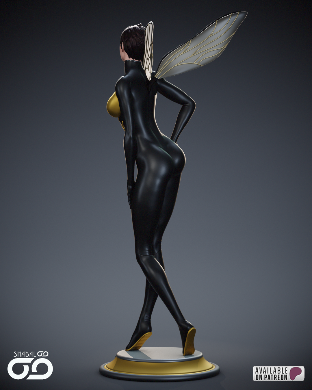 Wasp NSFW Sculpture (75mm to 500mm) - Unassembled/Unpainted/3D Print