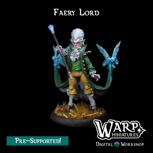 Faery Lord - Dungeons and Dragons - by Warp Minis- Tabletop RPG Miniature - Roleplaying 3D Printed Fantasy Mini