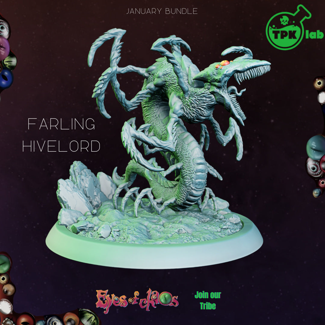 Farling Hivelord - Dungeons and Dragons - by TPK Labs - Tabletop RPG Miniature - Roleplaying 3D Printed Fantasy Mini