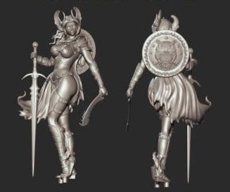 Pegasus Female Perseus Sculpture - by Creative Geek - Tabletop RPG Miniature - Roleplaying 3D Printed Fantasy Mini