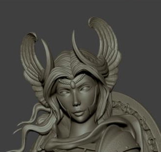 Pegasus Female Perseus Sculpture - by Creative Geek - Tabletop RPG Miniature - Roleplaying 3D Printed Fantasy Mini