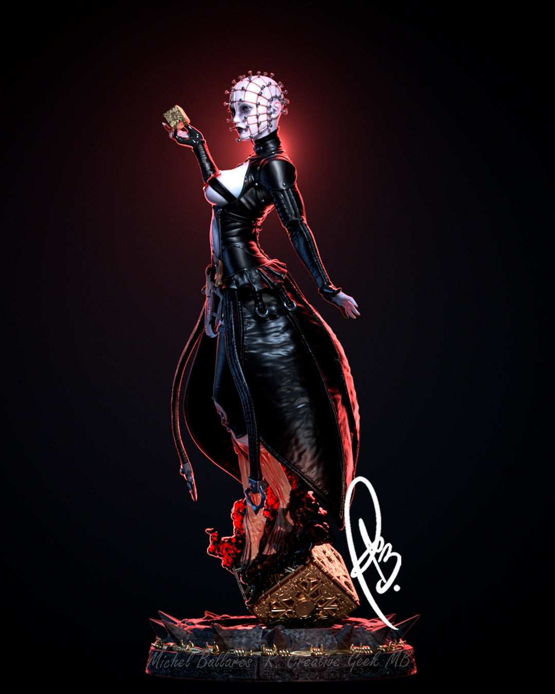 Female Pinhead - Hellraiser - by Creative Geek - Tabletop RPG Miniature - Roleplaying 3D Printed Fantasy Mini