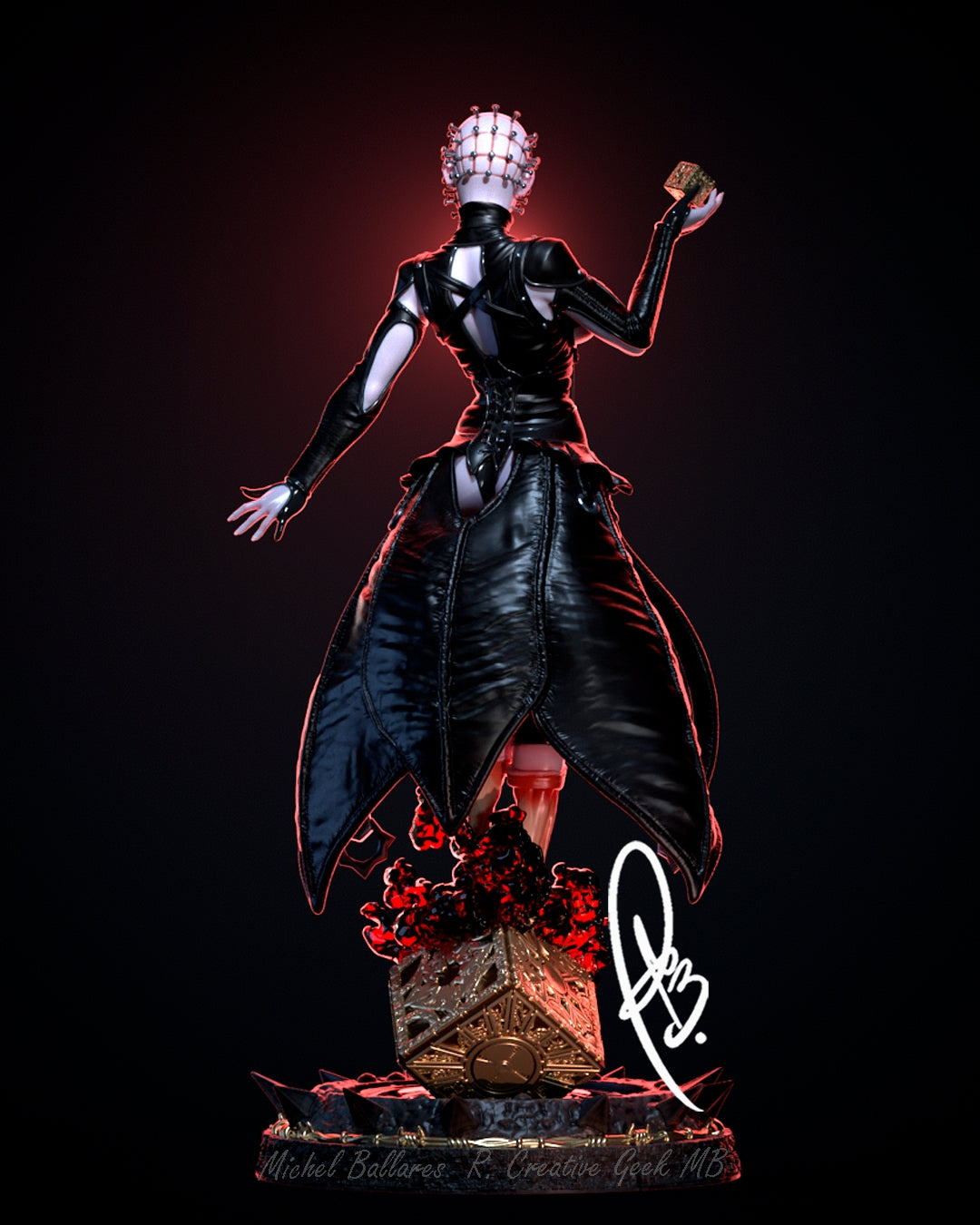 Female Pinhead - Hellraiser - by Creative Geek - Tabletop RPG Miniature - Roleplaying 3D Printed Fantasy Mini