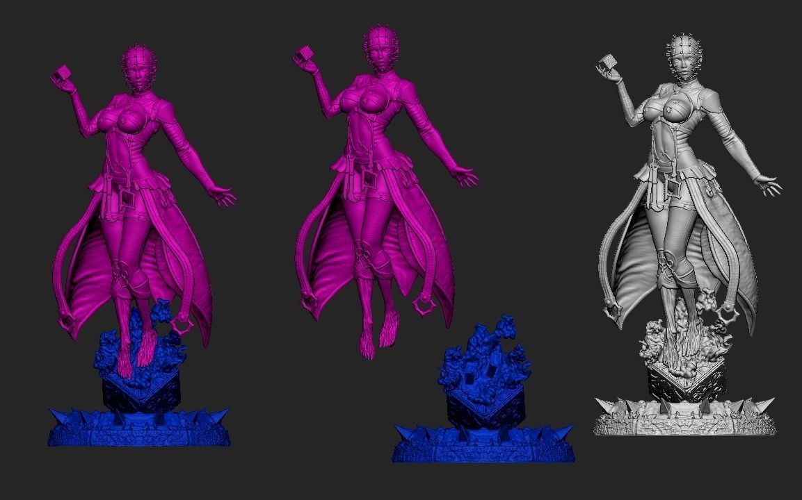 Female Pinhead - Hellraiser - by Creative Geek - Tabletop RPG Miniature - Roleplaying 3D Printed Fantasy Mini