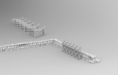 Fence and Wall - Scatter Terrain - Barricades - by Dungeons and Dragons - Tabletop RPG Miniature - Roleplaying 3D Printed Fantasy Mini