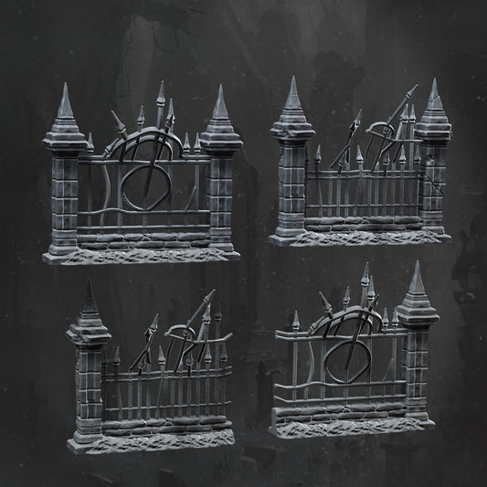 Fences Gates - Scatter Terrain - Dungeons and Dragons - Lord of the Rings - RPG Miniatures - by Monolith Arts - Tabletop RPG Miniature - Roleplaying 3D Printed Fantasy Mini