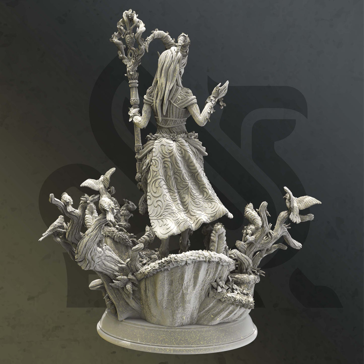 Fey-touched Faun Goddess - Renmaeth - Dungeons and Dragons - by DM Stash- Tabletop RPG Miniature - Roleplaying 3D Printed Fantasy Mini