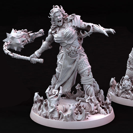 Fire Giant V2 - Female - by Mini Monster Mayhem- Tabletop RPG Miniature - Roleplaying 3D Printed Fantasy Mini