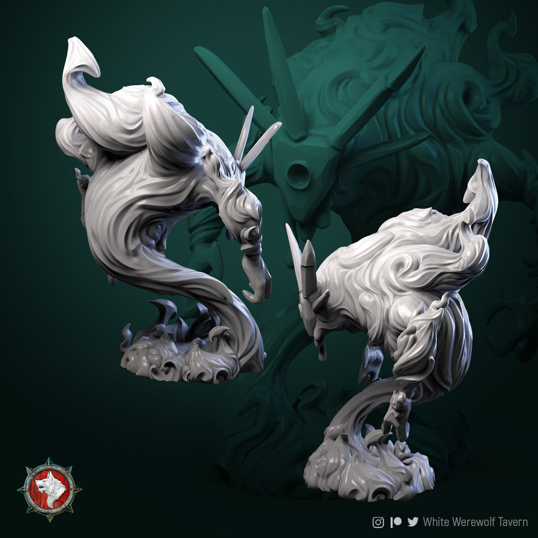 Fire Elemental - by White Wolf Tavern - Tabletop RPG Miniature - Roleplaying 3D Printed Fantasy Mini