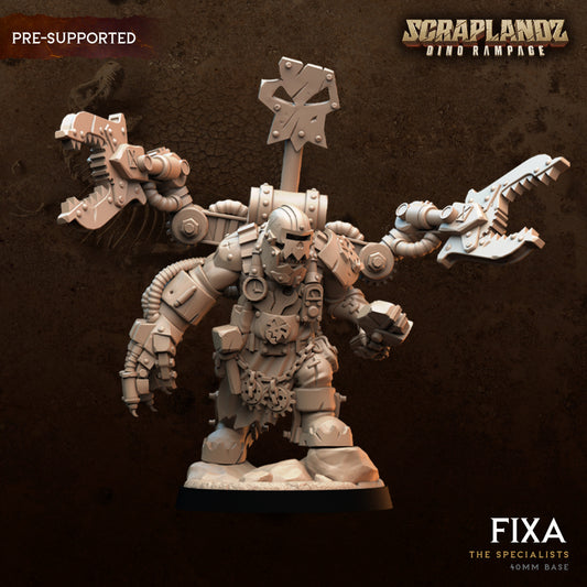 Ork Fixa - The Mechanic - The Specialists - by Dark Gods- Tabletop RPG Miniature - Roleplaying 3D Printed Fantasy Mini