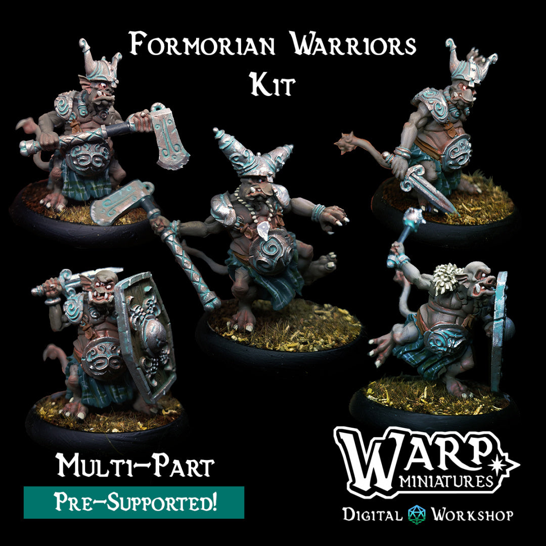 Fomorian Warriors - Dungeons and Dragons - by Warp Minis- Tabletop RPG Miniature - Roleplaying 3D Printed Fantasy Mini