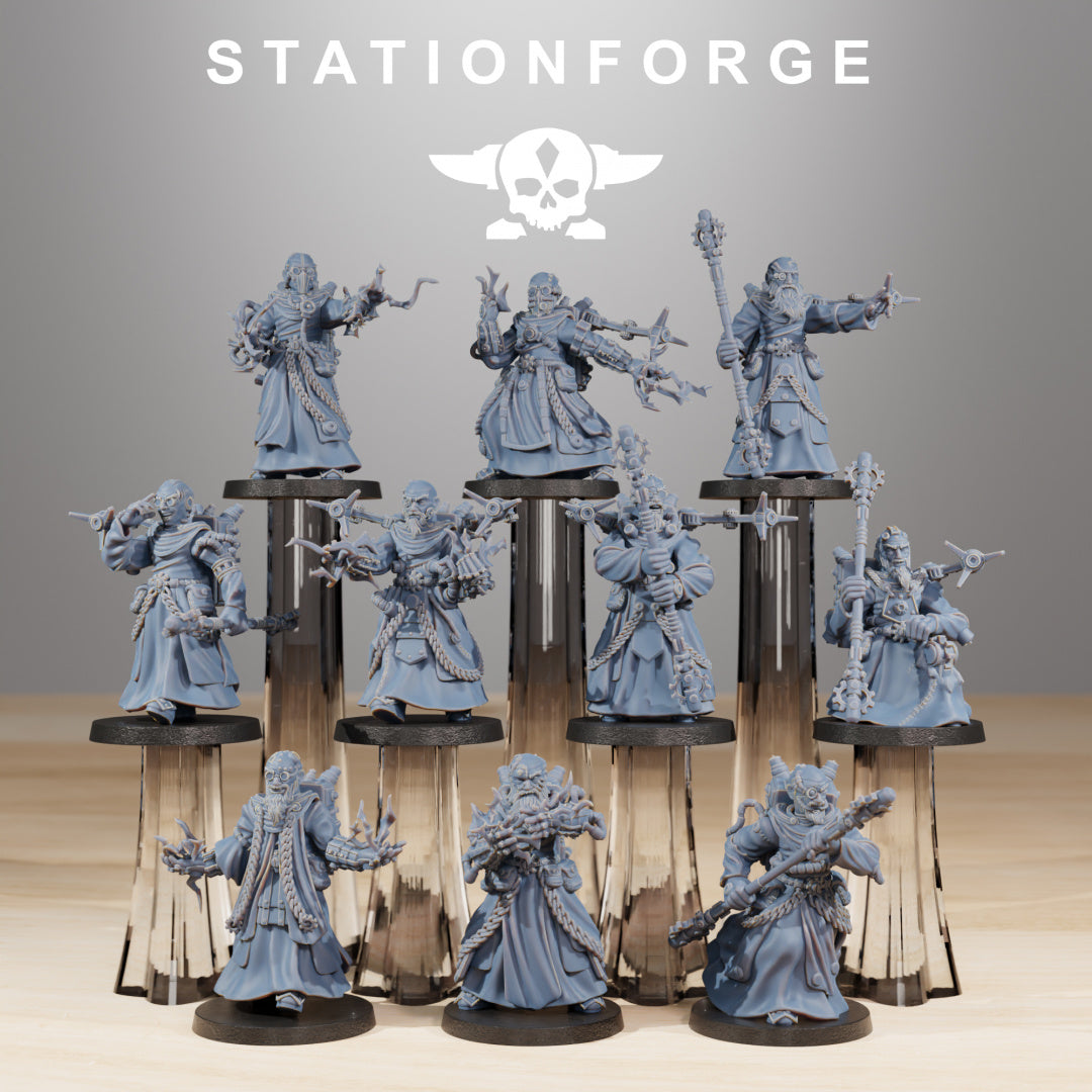 Forager Preachers - Compatible with Warhammer 40K - by Station Forge - Tabletop RPG Miniature - Roleplaying 3D Printed Fantasy Mini