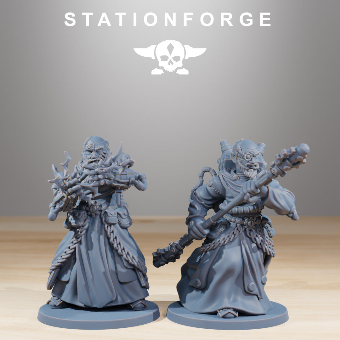 Forager Preachers - Compatible with Warhammer 40K - by Station Forge - Tabletop RPG Miniature - Roleplaying 3D Printed Fantasy Mini