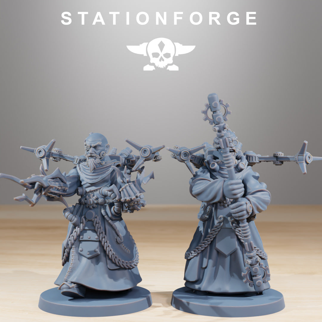 Forager Preachers - Compatible with Warhammer 40K - by Station Forge - Tabletop RPG Miniature - Roleplaying 3D Printed Fantasy Mini