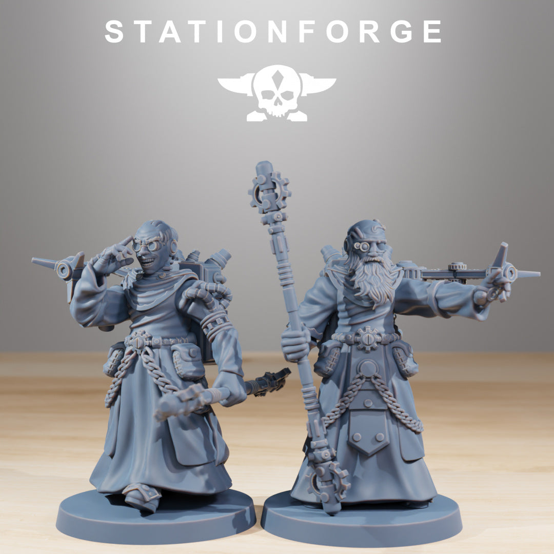 Forager Preachers - Compatible with Warhammer 40K - by Station Forge - Tabletop RPG Miniature - Roleplaying 3D Printed Fantasy Mini