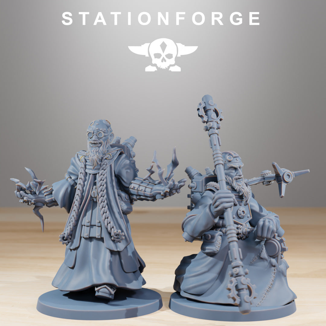 Forager Preachers - Compatible with Warhammer 40K - by Station Forge - Tabletop RPG Miniature - Roleplaying 3D Printed Fantasy Mini